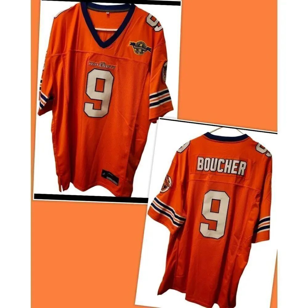 Jersey Nation Bobby Boucher #9 NWT The Waterboy Adam Sandler Movie Mud Dogs Bour